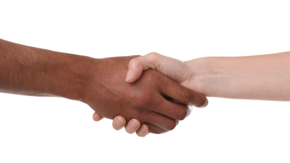 Two people shaking hands
