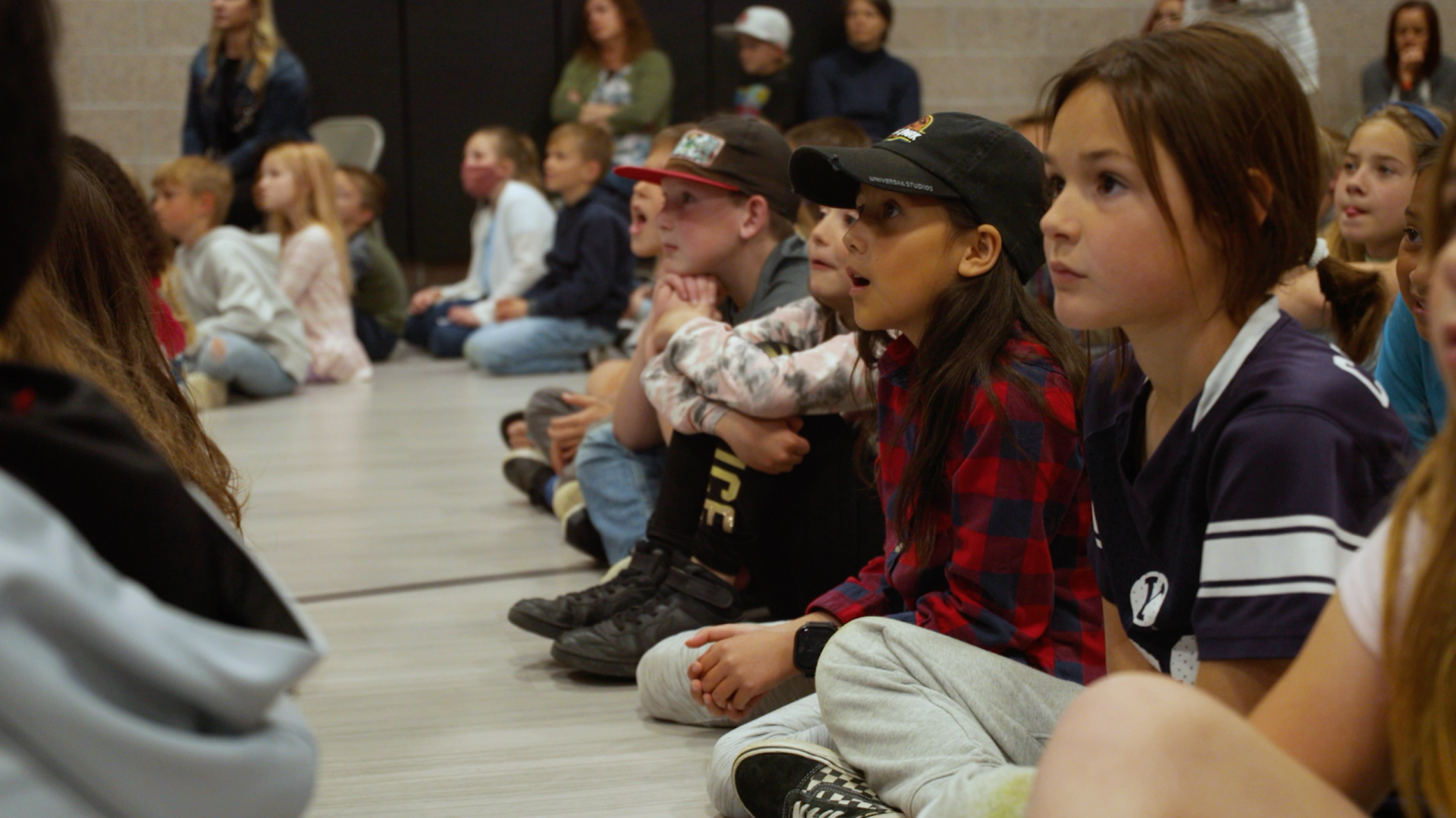 Students attending a Beat the Street presentation