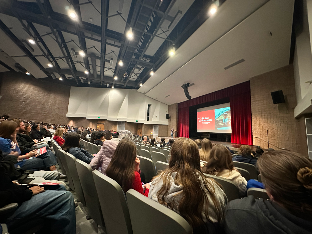 Parents at a Zero Fatalities school presentation