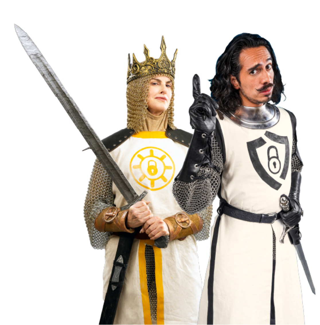 Two Knights of Scamalot protecting victims of fraud