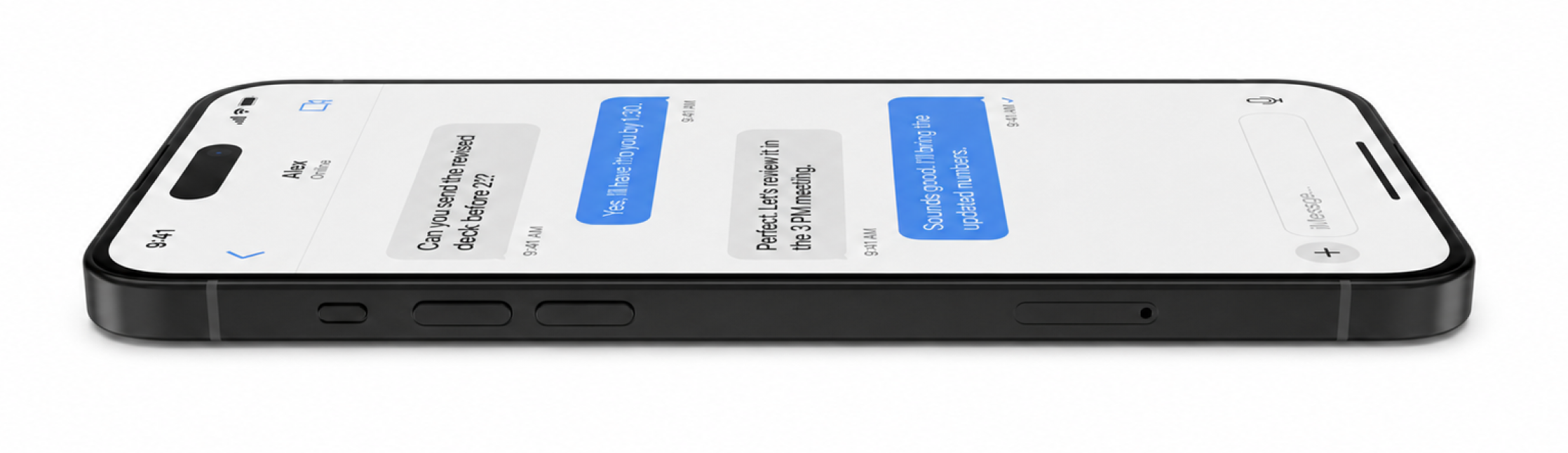 Phone showing distracting text messages